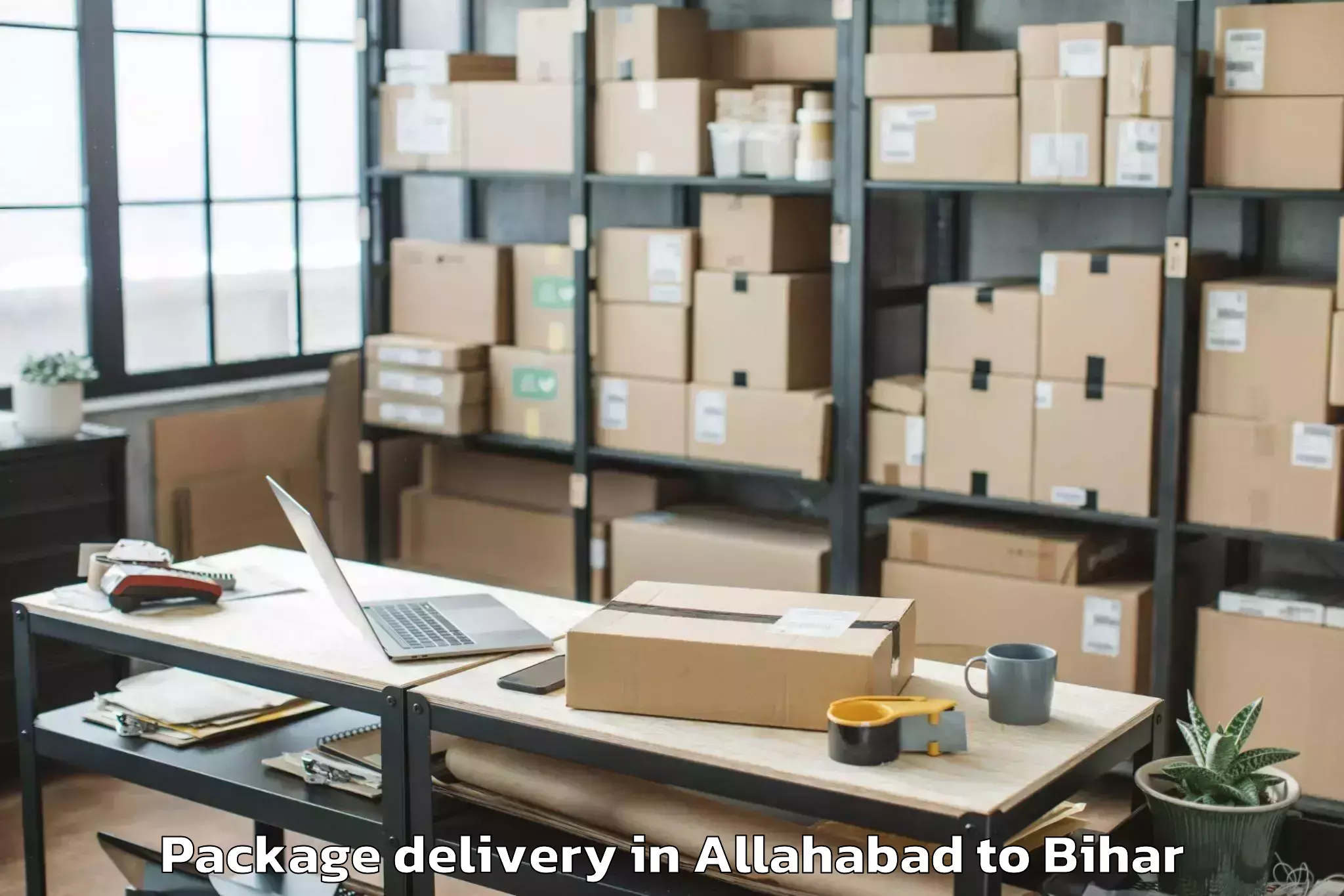 Quality Allahabad to Ladania Package Delivery